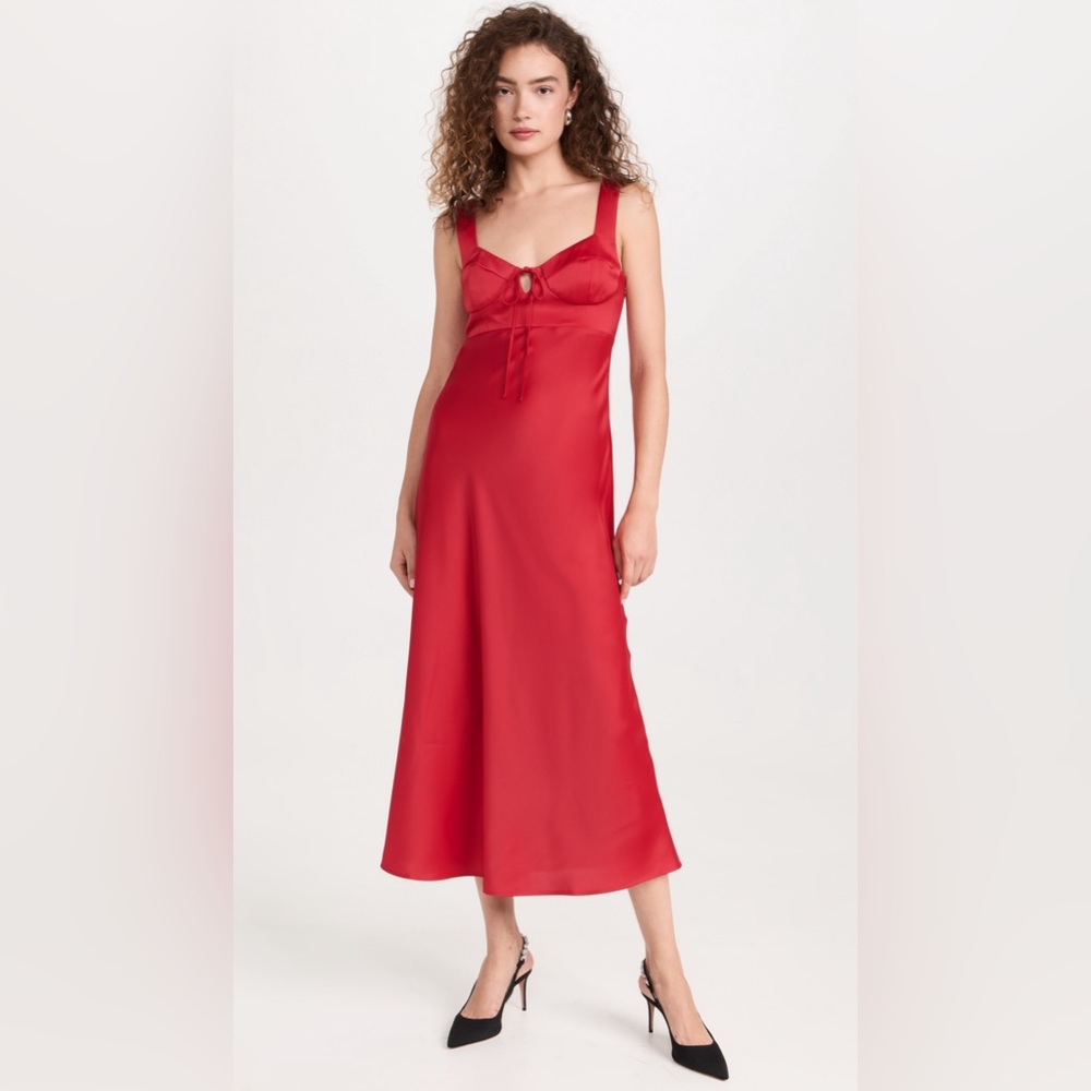 Ways midi cupped red dress size m